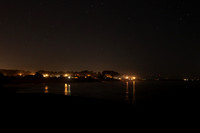 Santa Cruz coast line at night